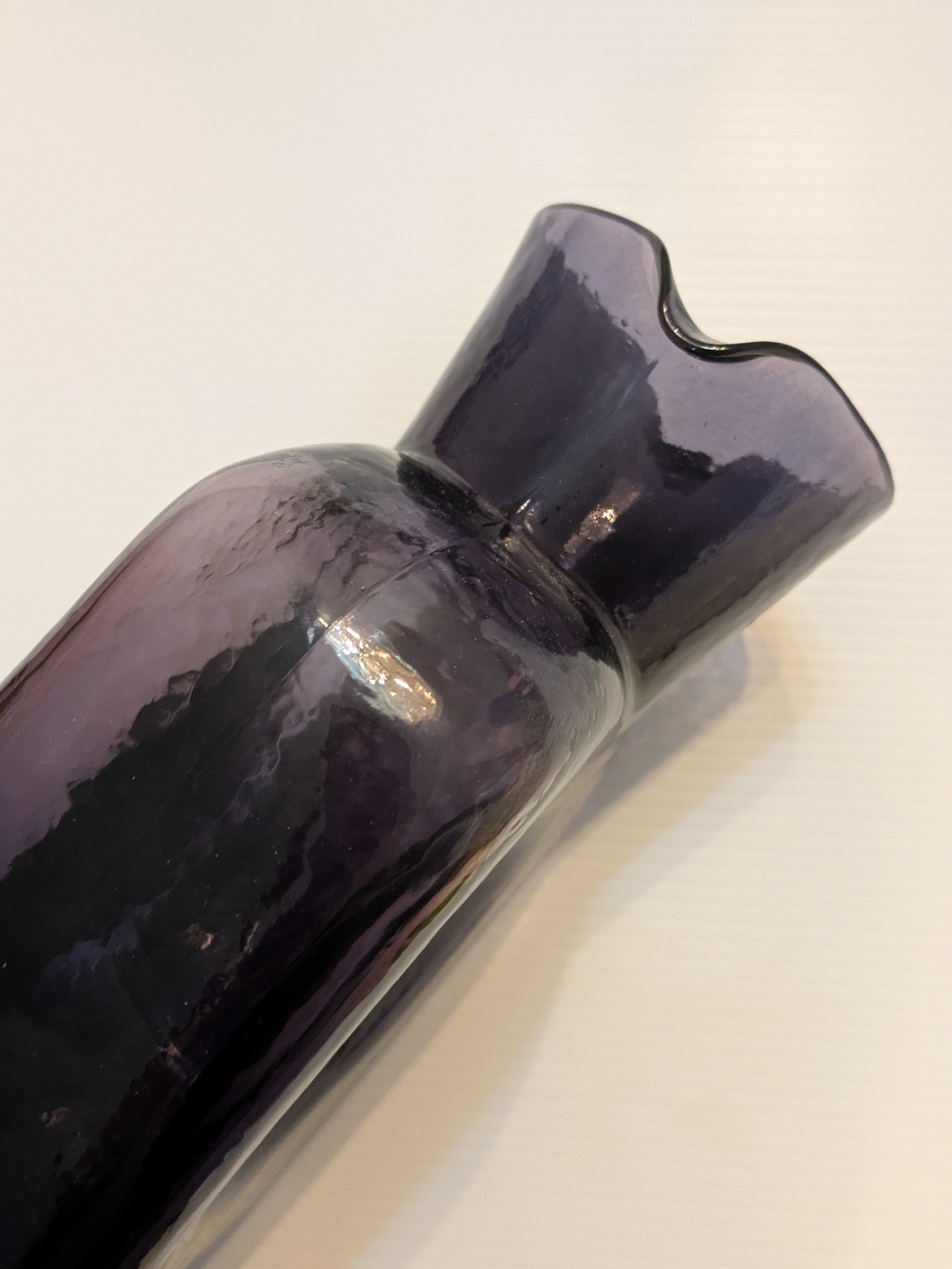 Blenko Rare Purple Double Spout Pitcher Hand Made - Picture 3 of 5